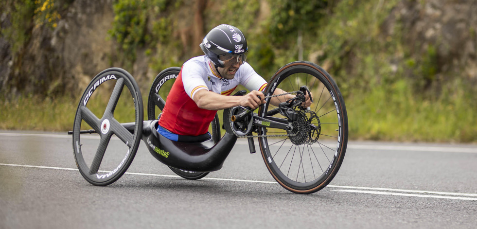 Las imágenes del ciclismo paralímpicos en A Laracha