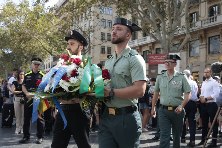Barcelona conmemora los atentados terroristas del 17A en su séptimo aniversario