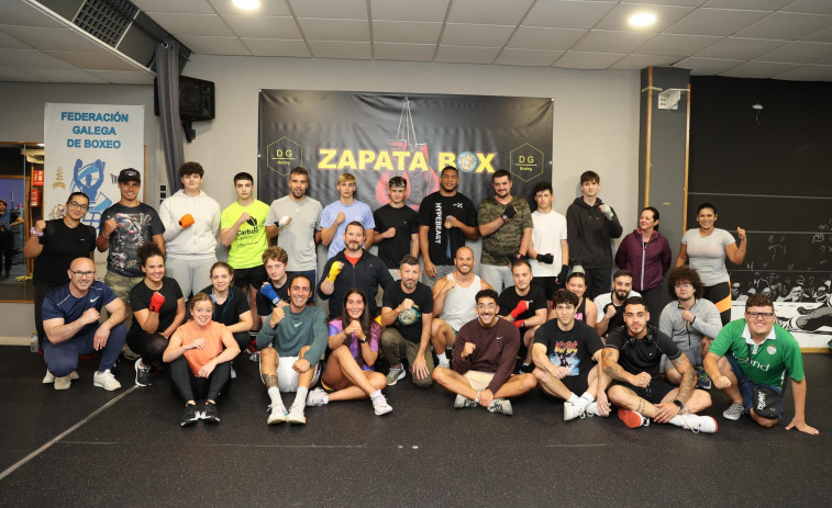 Visita del medallista olímpico Enmanuel Reyes Pla a Carballo