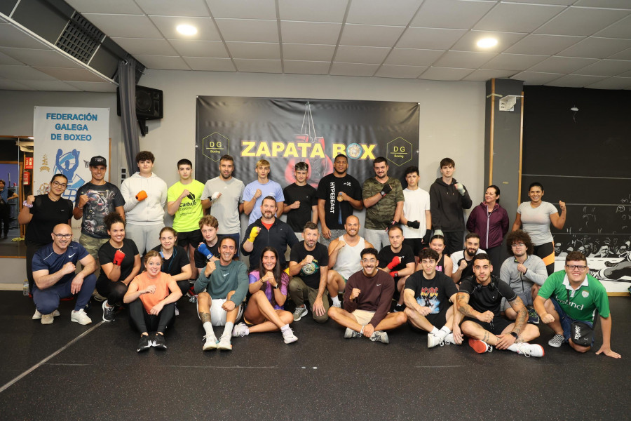 Visita del medallista olímpico Enmanuel Reyes Pla a Carballo
