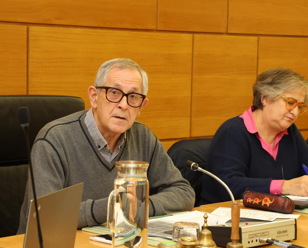 Evencio Ferrero y Belen Lendoiro en un momento del pleno