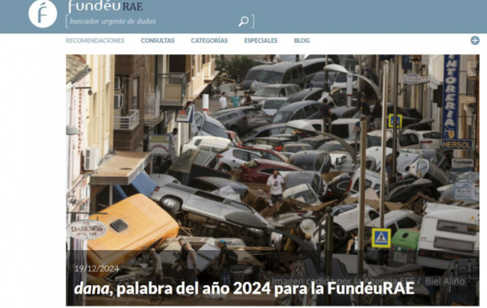 Dana, palabra del año 2024 para la FundéuRAE