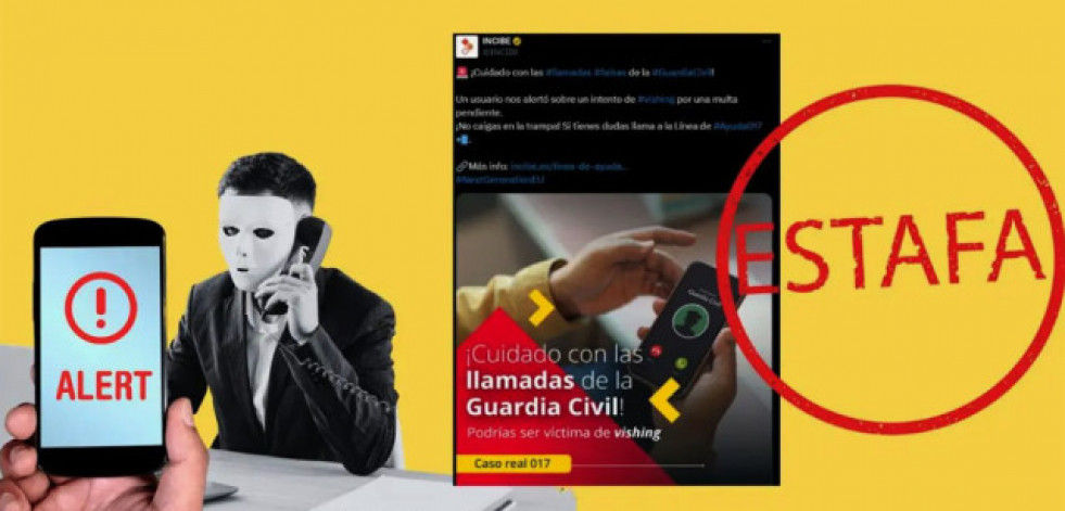 Cuidado si recibes una llamada de la Guardia Civil en la que te informan de una multa pendiente