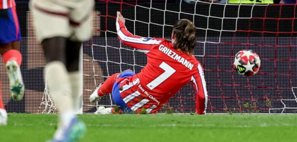 El Atlético iguala la mejor racha de victorias en la 'Champions' de su historia (1-4)