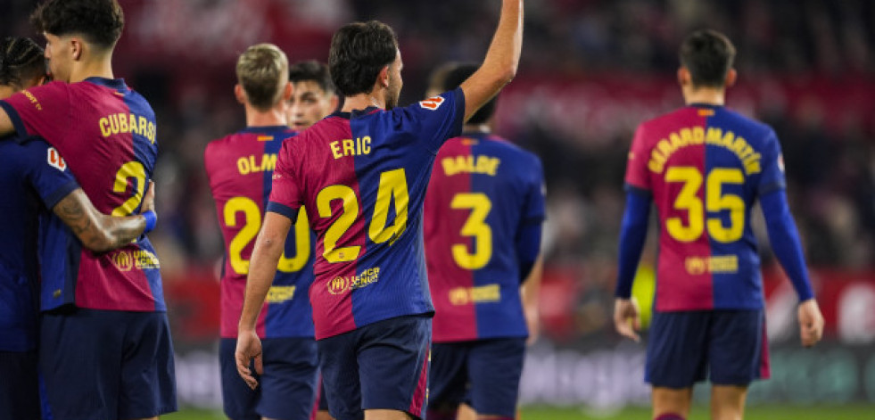 El Barcelona sufre en la primera parte y arrasa al Sevilla en la segunda (1-4)