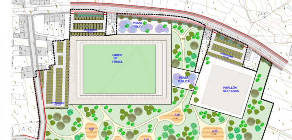 La ciudad deportiva de Carballo incluirá campo de fútbol, polideportivo y pista de atletismo