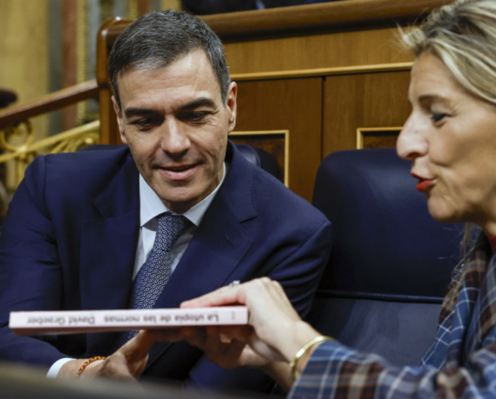 ElpresidentedelGobiernoPedroSnchezylavicepresidentasegundayministradeTrabajoYolandaDaz
