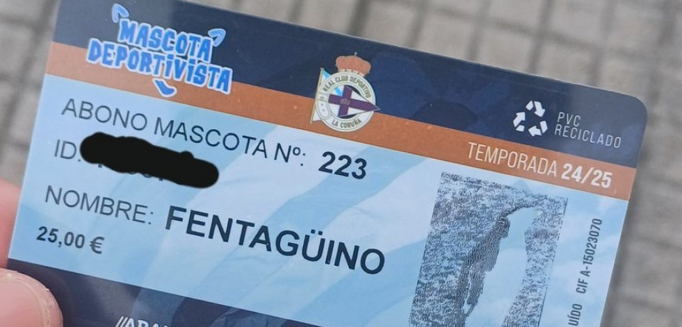 De la Antártida a Riazor: Fentagüino el pingüino que ya es socio del Dépor