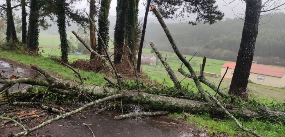 Vimianzo registró esta madrugada vientos que superaron los 120 km/h