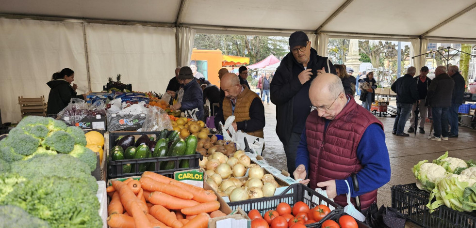La huerta sigue dominando en la feria de Carballo