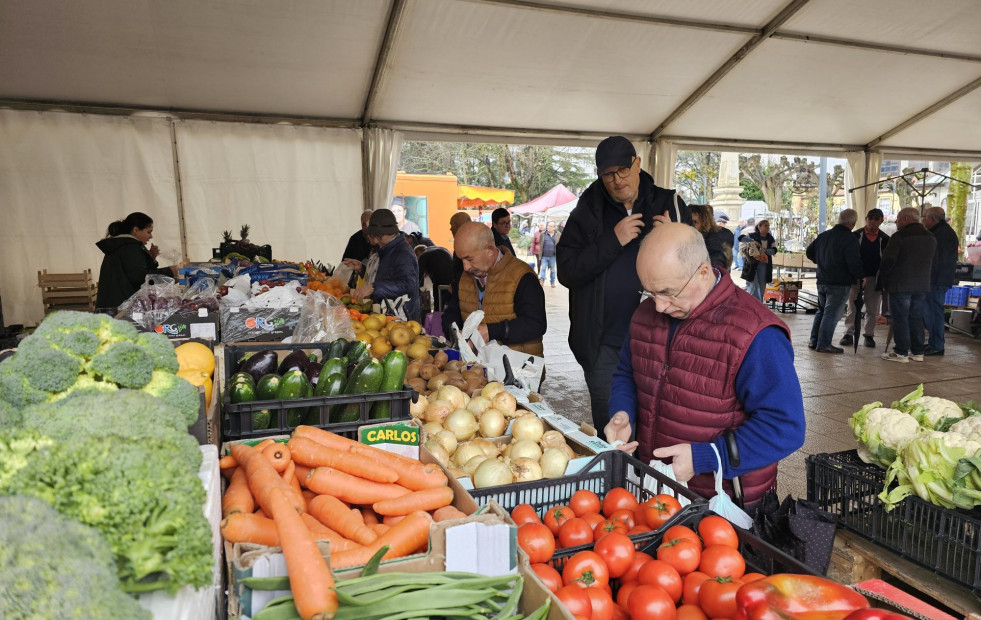 La huerta sigue dominando en la feria de Carballo