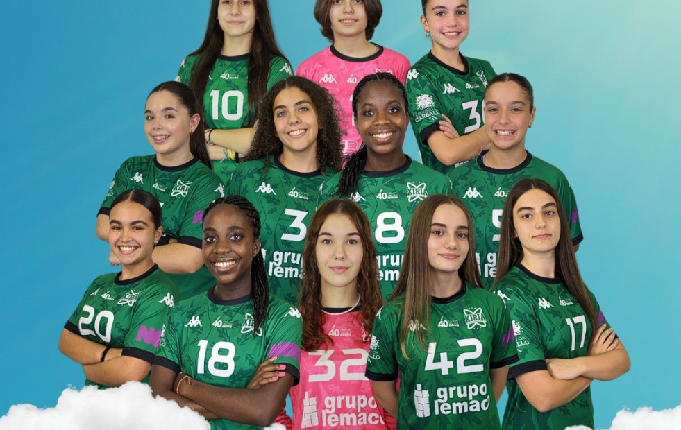 Las cadetes del Grupo Lemaco Xiria A ganan la Liga Gallega Oro a falta de una jornada