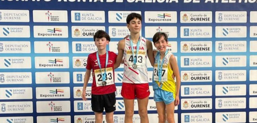 Iago Bello, de la AD Fogar, subcampeón gallego Sub 14 de 2000 metros lisos