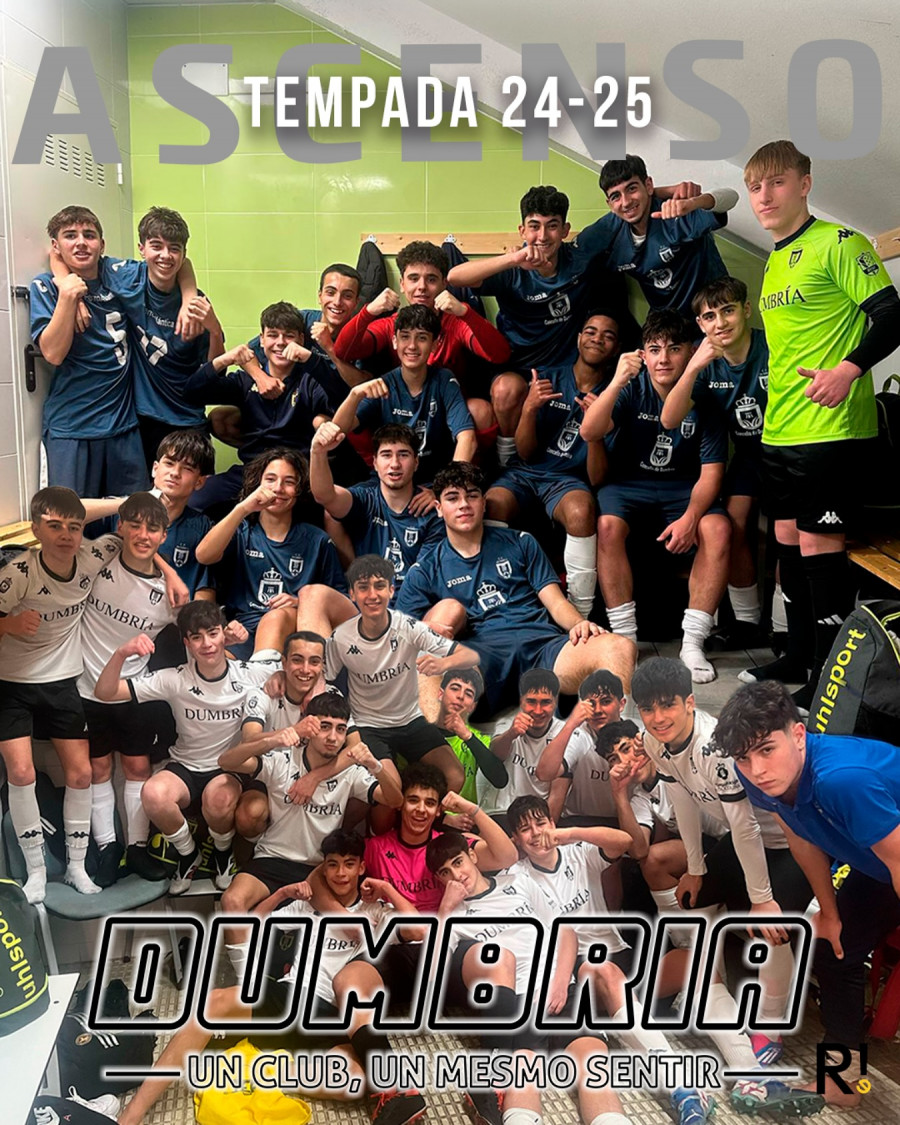 El Dumbría cadete sube a Preferente Futgal a falta de 7 jornadas para acabar la liga