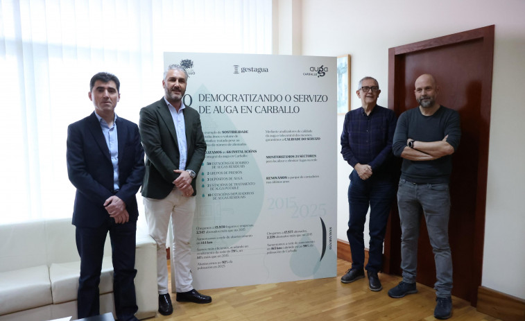 Carballo lleva el abastecimiento de agua al 92% de la población tras una década de gestión de Gestagua