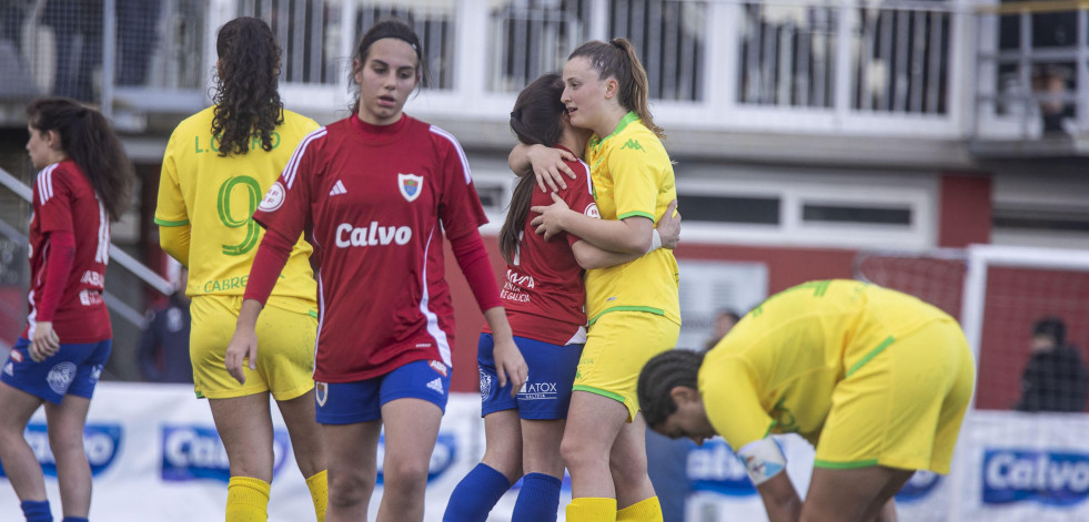 Gran imagen de las carballesas ante un Deportivo B con Elena Vázquez como principal reclamo