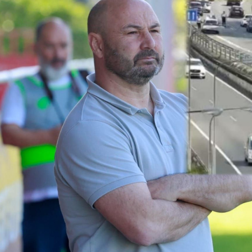 El exentrenador del Bergantiños José Luis Lemos, herido leve en un aparatoso accidente en A Coruña