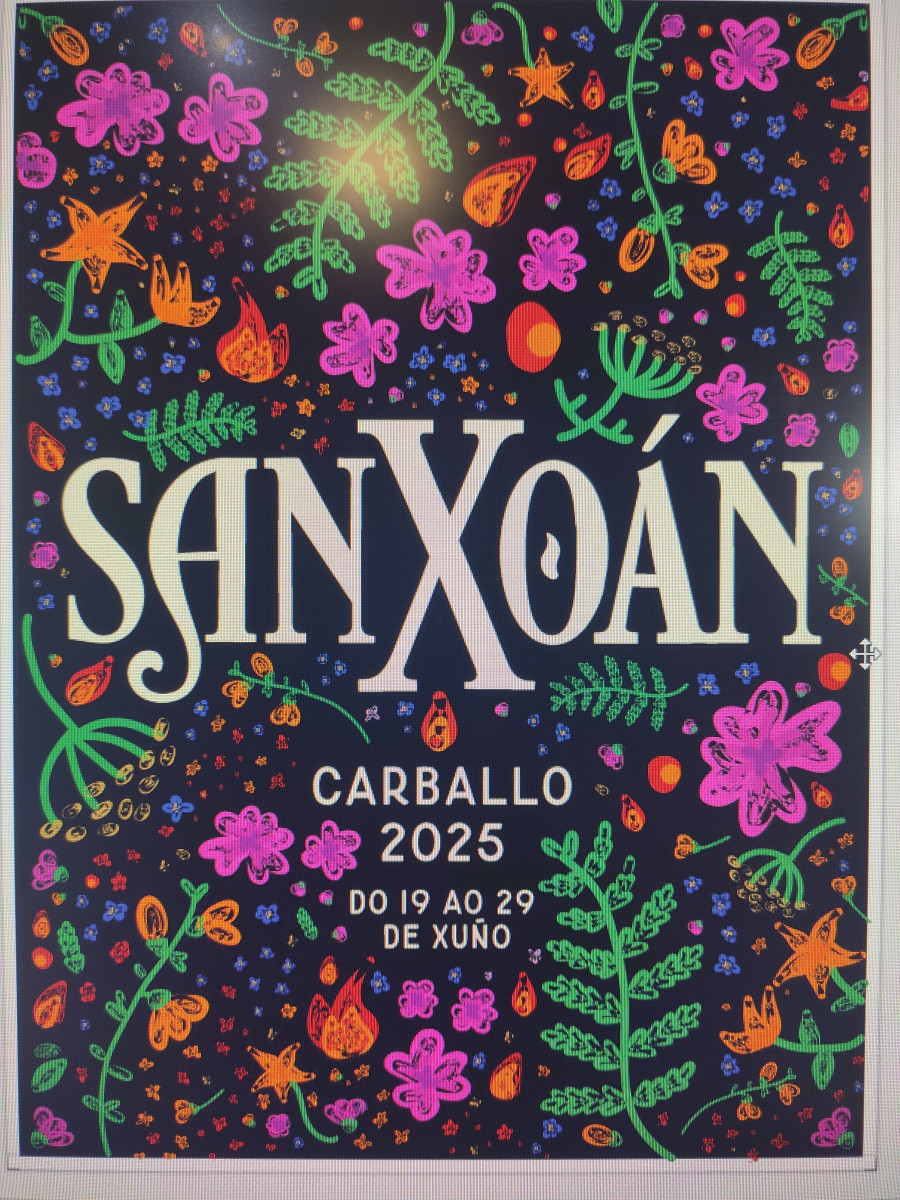 Carballo ya tiene cartel para el San Xoán, obra de Andrea Espiñeira y Rosalía Macías