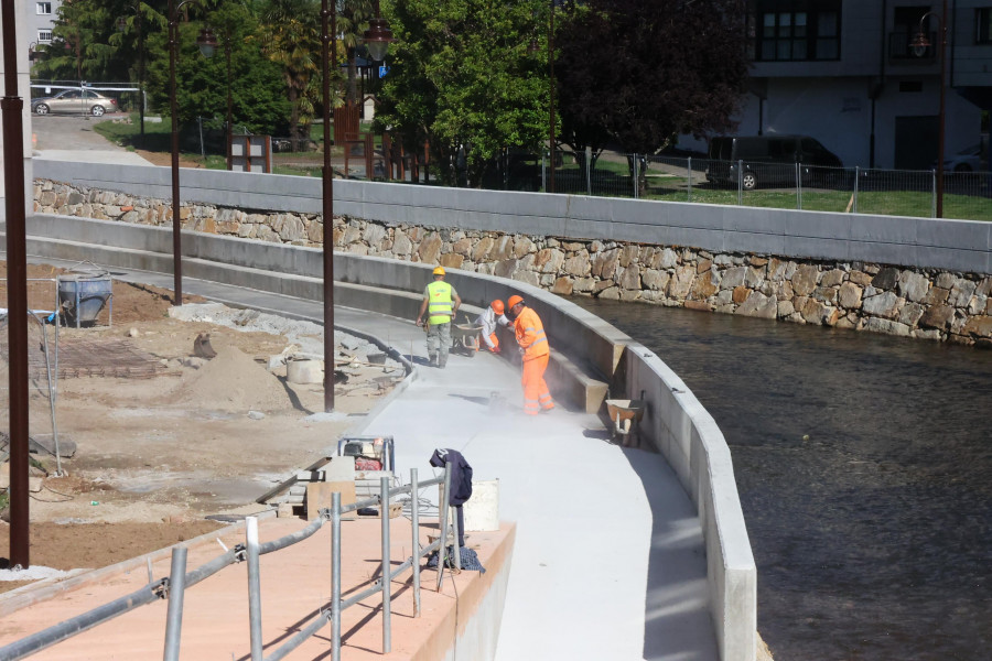 Las obras en el cauce del Anllóns para reducir las inundaciones entran en su fase final