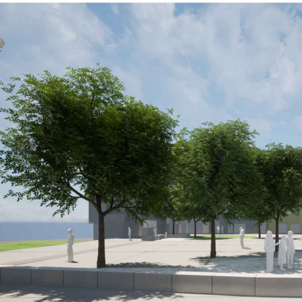 La Praza de Vigo de Carballo se transformará en un amplio espacio para peatones