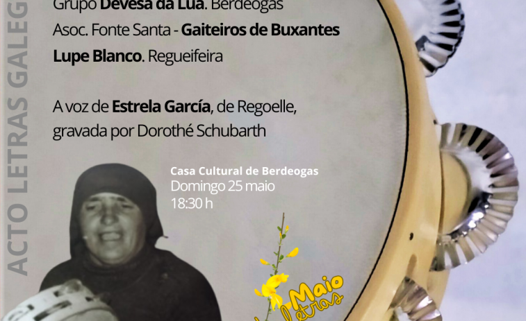 Gaiteiros de Buxantes, cantareiras y Lupe Blanco celebran las Letras en Dumbría