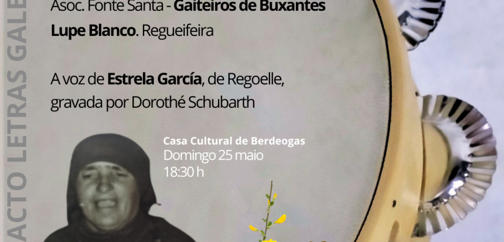 Gaiteiros de Buxantes, cantareiras y Lupe Blanco celebran las Letras en Dumbría