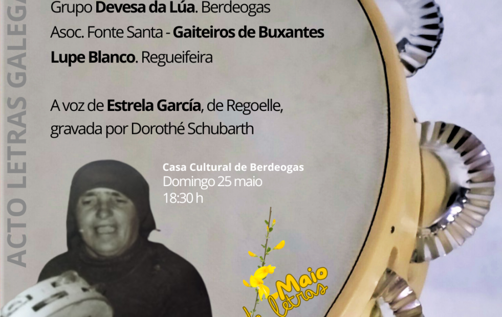 Gaiteiros de Buxantes, cantareiras y Lupe Blanco celebran las Letras en Dumbría
