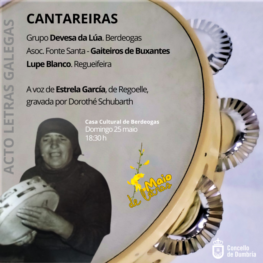 Gaiteiros de Buxantes, cantareiras y Lupe Blanco celebran las Letras en Dumbría