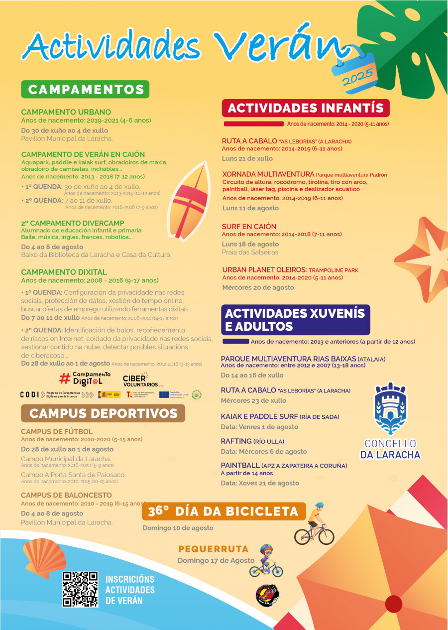 A Laracha presenta un programa de verano con 16 variadas propuestas