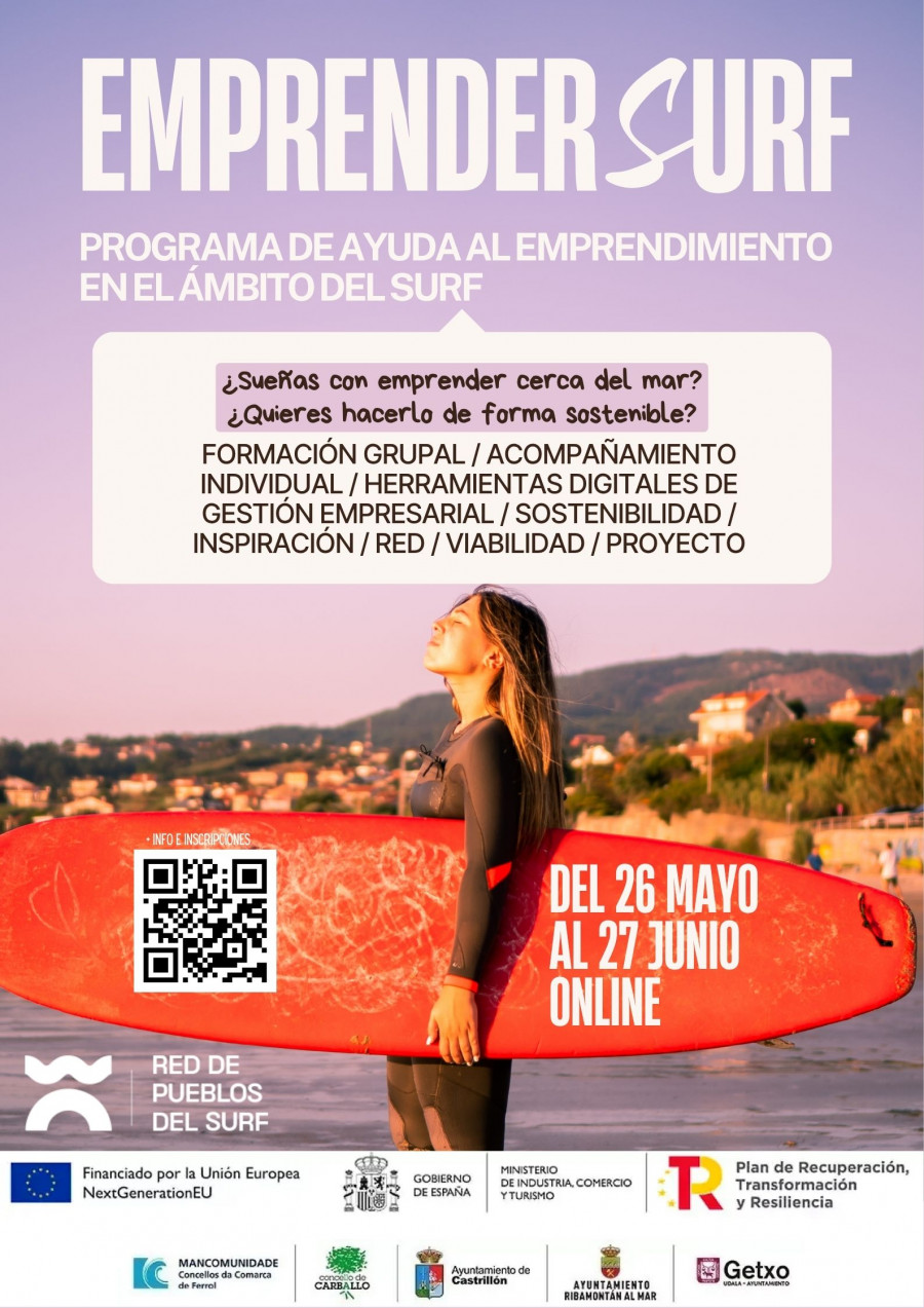 La concejalía carballesa de Turismo ofrece formación para emprender en el ámbito del surf