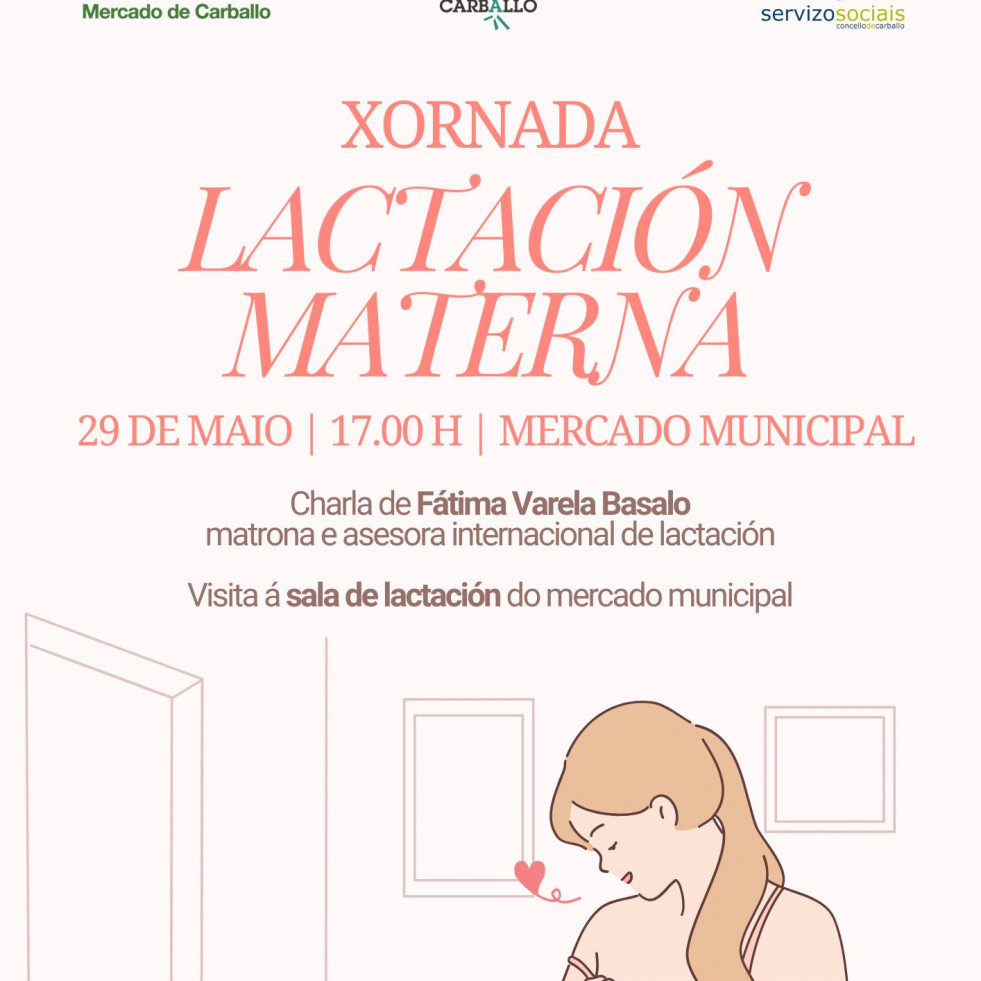 El mercado municipal carballés presentará con un coloquio su nueva sala de lactancia materna
