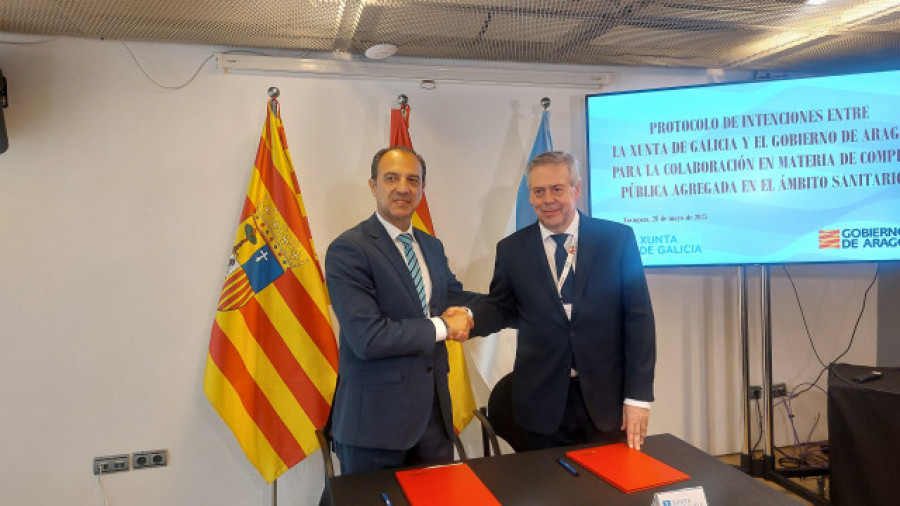 Galicia e Aragón asinan un acordo pioneiro para a compra pública sanitaria conxunta