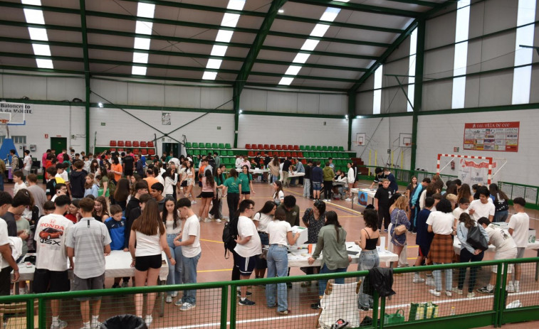 Medio millar de estudiantes sacan la ciencia a la rúa en Cee