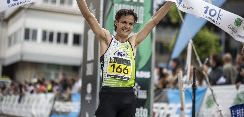 David de la Fuente, con un nuevo récord de la prueba, e Itziar Manso ganan la 10K de Carballo