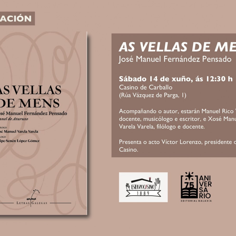 Literatura y fiesta inclusiva en el Casino de Carballo, este sábado