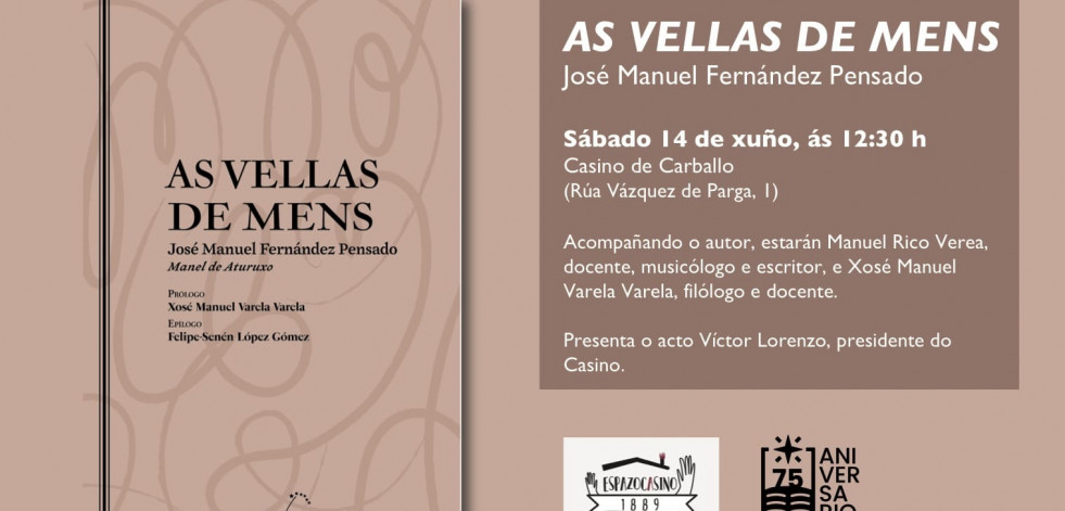 Literatura y fiesta inclusiva en el Casino de Carballo, este sábado