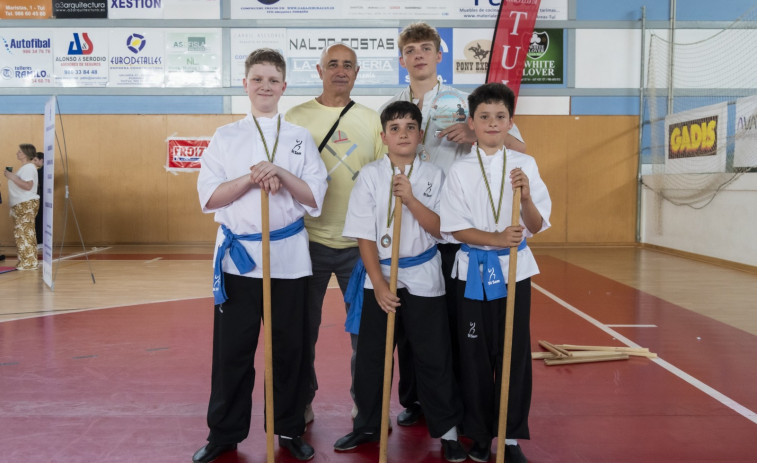 Gabriel Rodríguez, de Kung Fu Carballo, medalla de bronce en el Campeonato Ibérico disputado en Tui