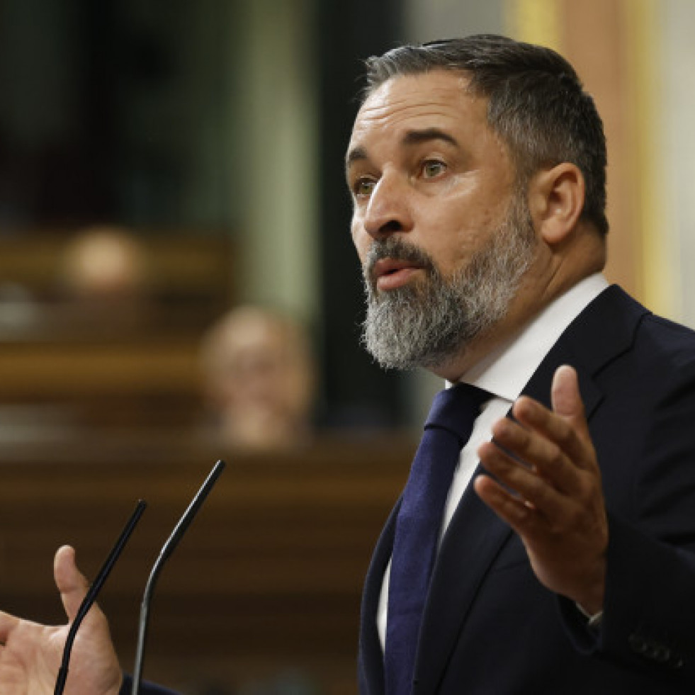 EllderdeVoxSantiagoAbascalintervieneduranteelplenodelCongresodelosDiputadosestemircoles.