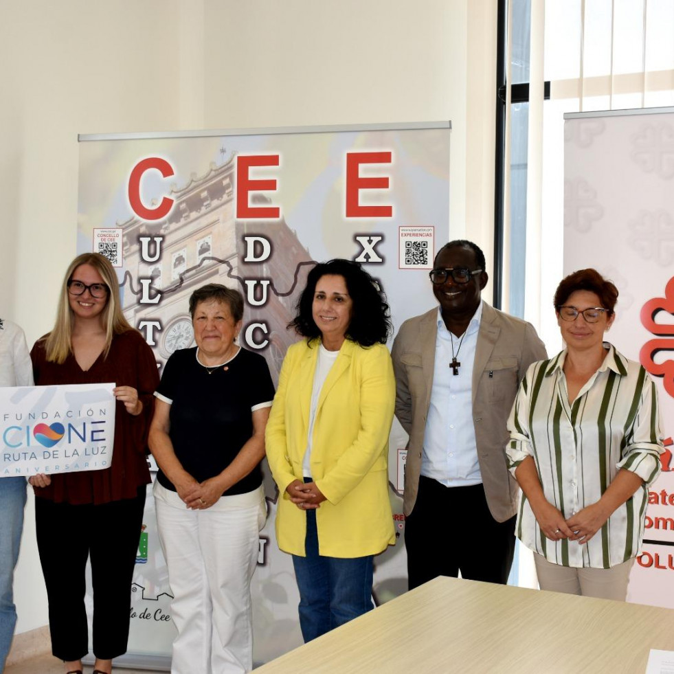 Cáritas refuerza  su acción social en Cee con el apoyo de XEAL y la Fundación Ruta de la Luz