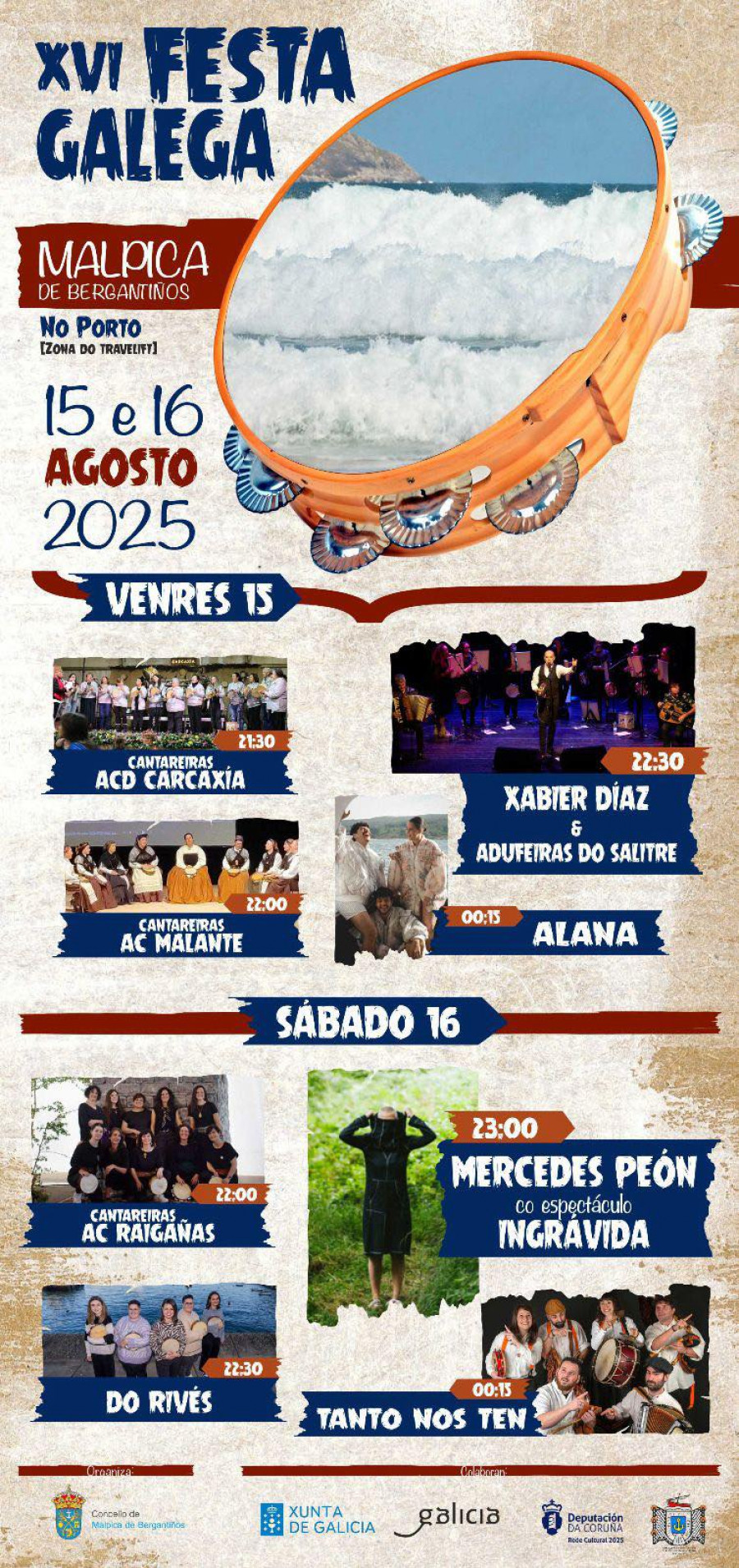 Malpica celebrará la XVI Festa Galega los días 15 y 16 de agosto