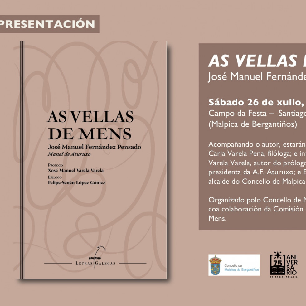 Malpica homenajea la memoria y el folclore con la presentación del libro ‘As vellas de Mens’