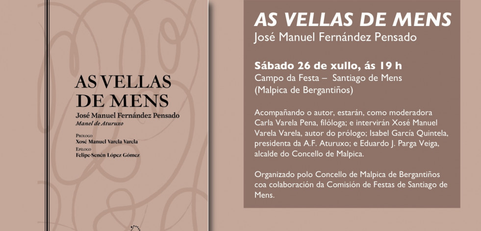 Malpica homenajea la memoria y el folclore con la presentación del libro ‘As vellas de Mens’