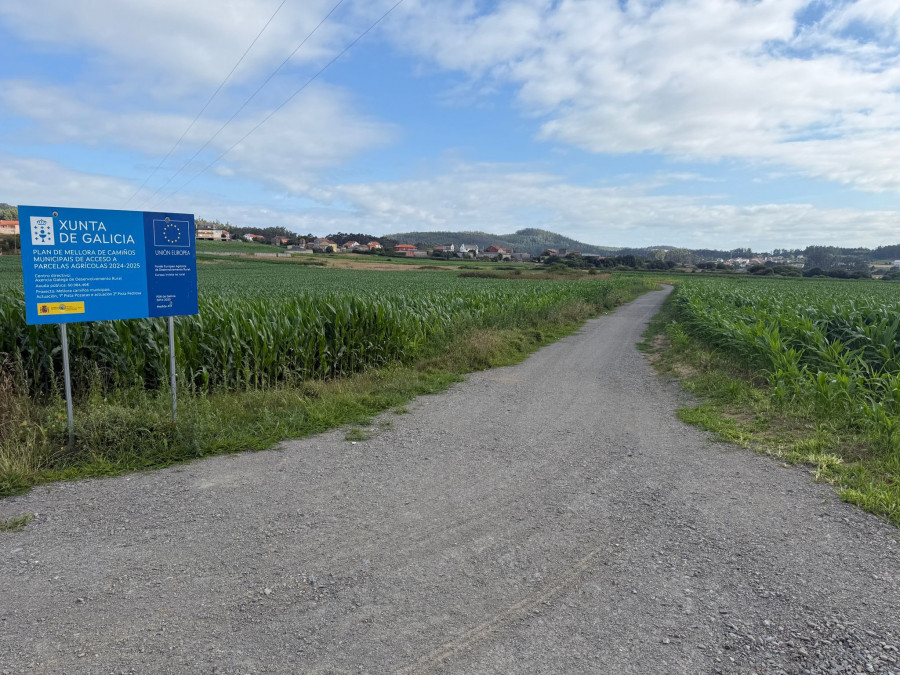 Malpica mejora la red viaria rural en Cerqueda y Leiloio  con fondos del Plan Marco