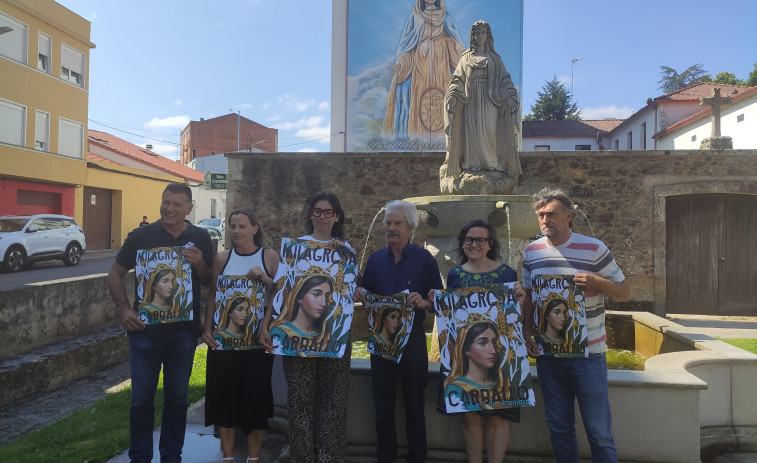 Presentado el cartel de las fiestas de A Milagrosa de Carballo, obra de la ilustradora Isa Bermúdez