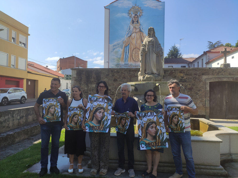 Presentado el cartel de las fiestas de A Milagrosa de Carballo, obra de la ilustradora Isa Bermúdez