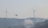 Imágenes de los incendios de Ponteceso, este lunes