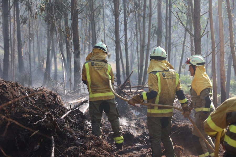 Cuatrocientos brigadistas contribuyeron a estabilizar los distintos incendios forestales de Ponteceso