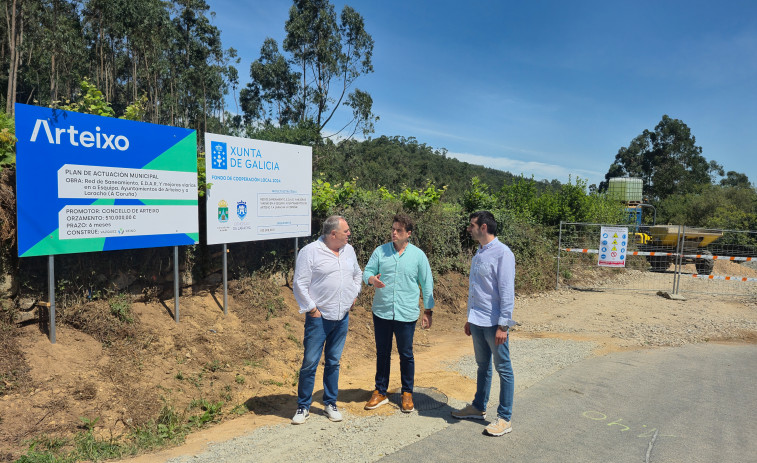 Arrancan las obras de mejora de la carretera y los servicios en el núcleo de A Esquipa larachés