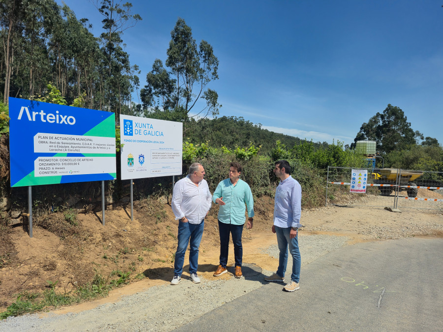 Arrancan las obras de mejora de la carretera y los servicios en el núcleo de A Esquipa larachés