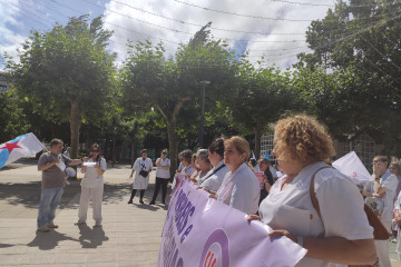 Protesta en Carballo a  principios de agosto